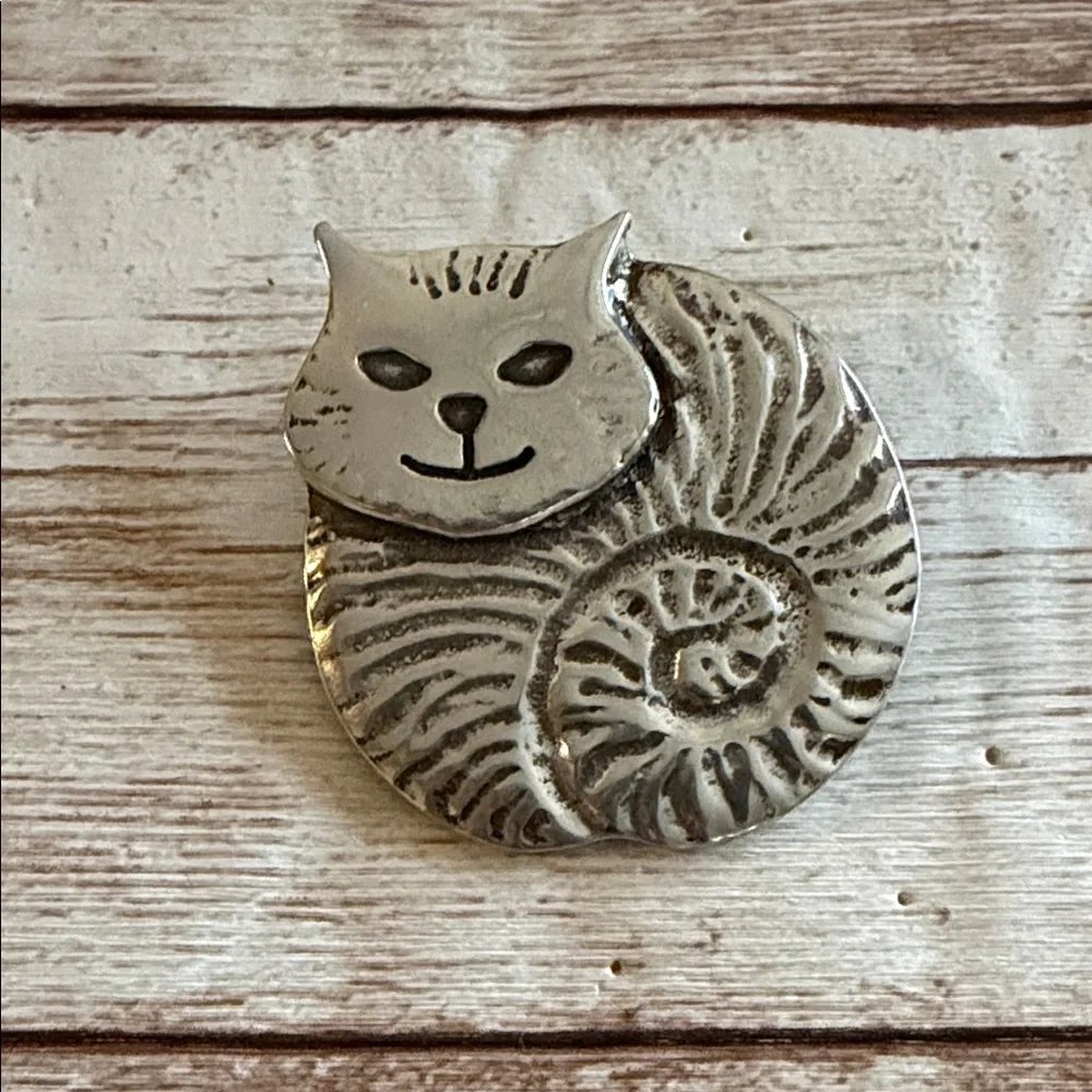 St. Justin Pewter Cat Pin